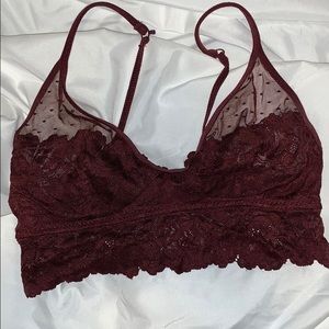 Maroon/red bralette